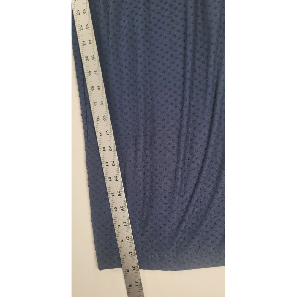 Soma Navy Blue Textured Pajama Set Medium Soft Lounge Sleepwear Pockets - Picture 7 of 9